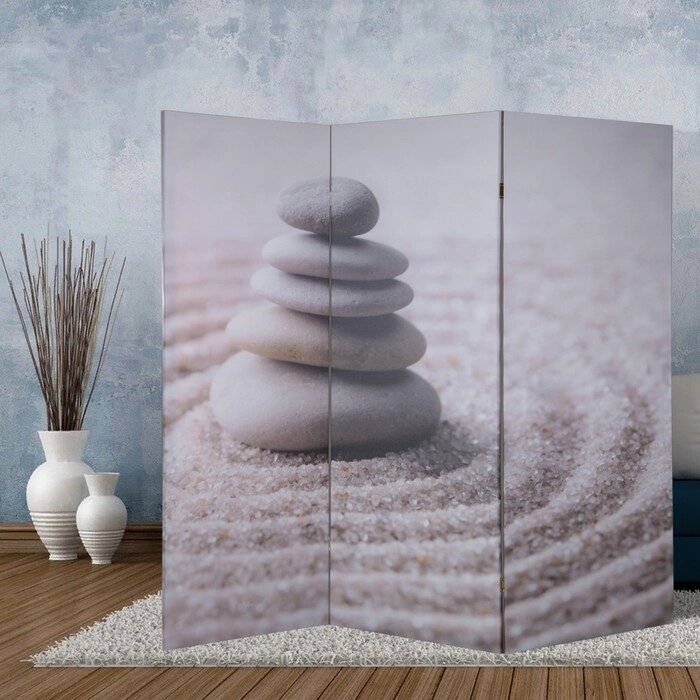 Ширма "Камни на песке", 150 х 160 см от компании Интернет - магазин Flap - фото 1