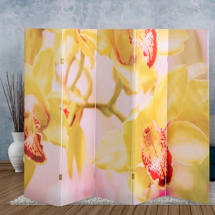 Ширма "Орхидеи", 250 х 160 см от компании Интернет - магазин Flap - фото 1