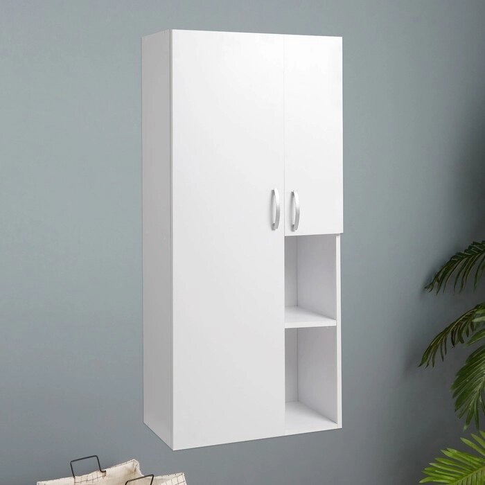 Шкаф для ванной комнаты, белый, 55 х 120 х 30 см от компании Интернет - магазин Flap - фото 1