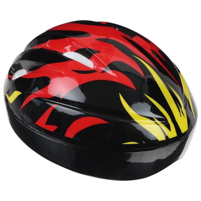 Шлем защитный детский ONLYTOP OT-H6, обхват 52-54 см, цвет чёрный от компании Интернет - магазин Flap - фото 1