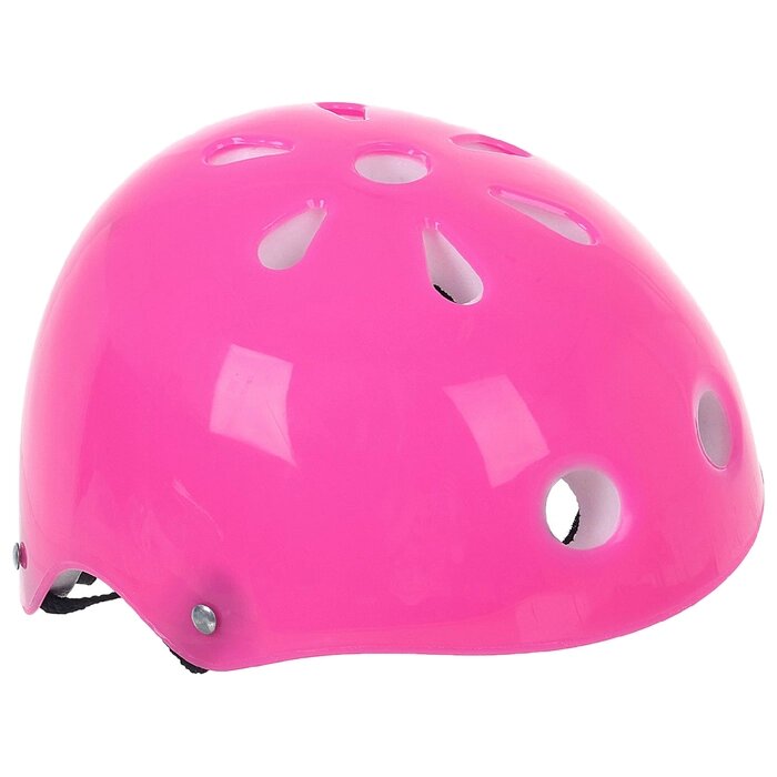 Шлем защитный детский ONLYTOP OT-S507, обхват 55 см, цвет розовый от компании Интернет - магазин Flap - фото 1