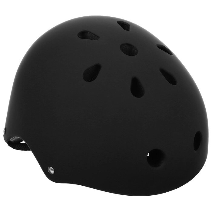 Шлем защитный детский ONLYTOP, с регулировкой, обхват 55 см, цвет чёрный от компании Интернет - магазин Flap - фото 1