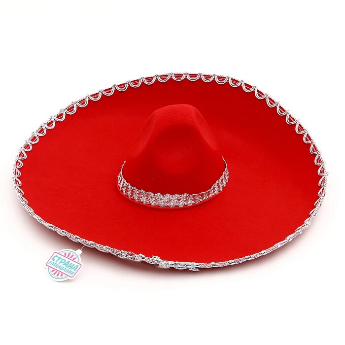 Шляпа «Мексиканка», красная, размер 56–58 от компании Интернет - магазин Flap - фото 1