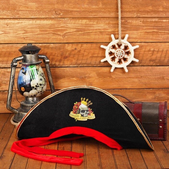 Шляпа пиратская «Королева семи морей», взрослая, р-р 56-58 от компании Интернет - магазин Flap - фото 1