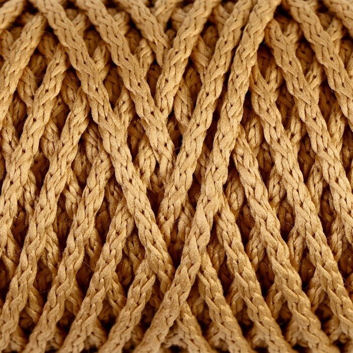 Шнур для вязания "Классик" без сердечника 100% полиэфир ширина 4мм 100м (горчичный) от компании Интернет - магазин Flap - фото 1