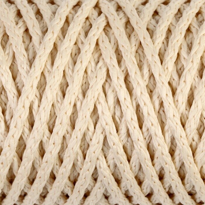 Шнур для вязания "Классик" без сердечника 100% полиэфир ширина 4мм 100м (кремовый) от компании Интернет - магазин Flap - фото 1