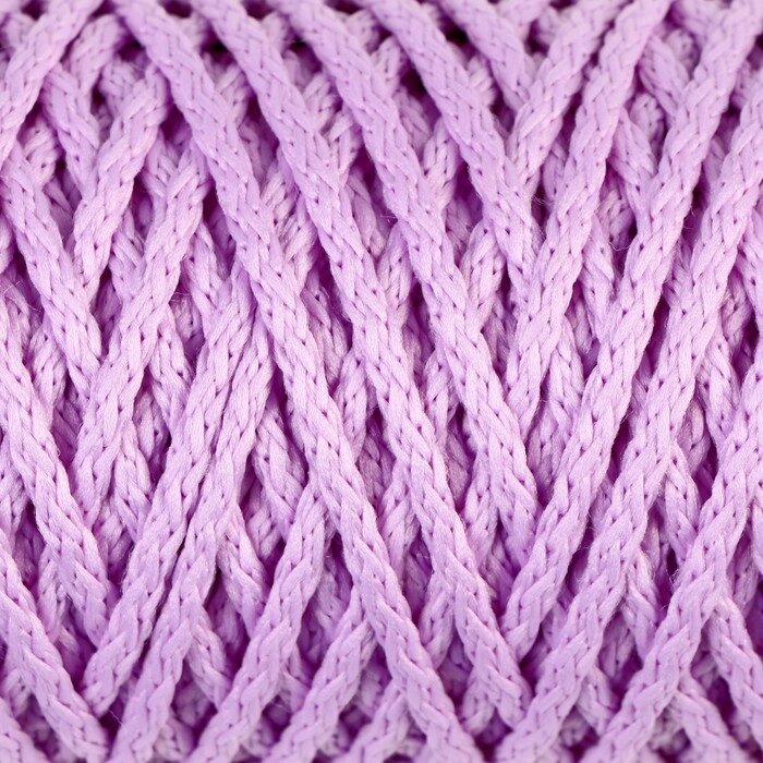 Шнур для вязания "Классик" без сердечника 100% полиэфир ширина 4мм 100м (св. сиреневый) от компании Интернет - магазин Flap - фото 1