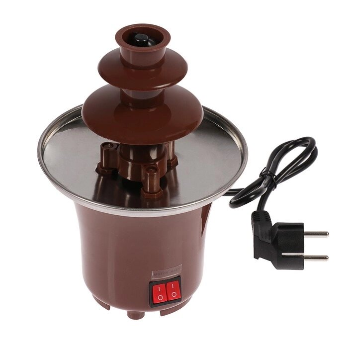 Шоколадный фонтан Luazon LFF-01, загрузка 0.7 кг, коричневый от компании Интернет - магазин Flap - фото 1