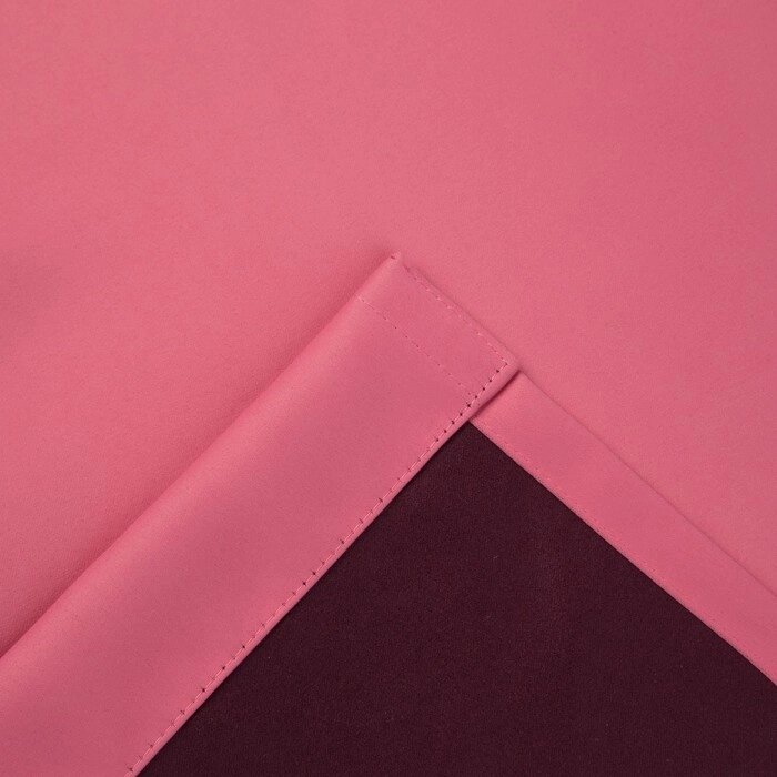 Штора портьерная «Этель» 130300 см, двусторонний блэкаут, цвет Розовый, пл. 240 г/м², 100% п/э от компании Интернет - магазин Flap - фото 1