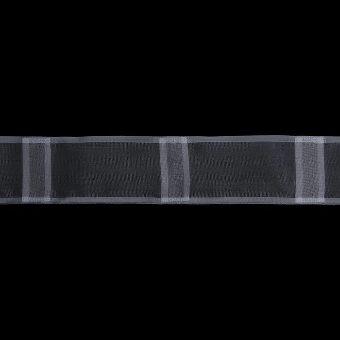 Шторная лента классическая, органза, 10 см, 50  1 м, цвет прозрачный от компании Интернет - магазин Flap - фото 1