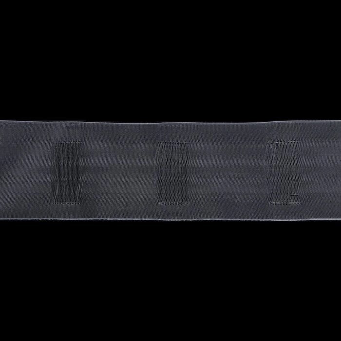 Шторная лента классическая, органза, 12 см, 50  1 м, цвет прозрачный от компании Интернет - магазин Flap - фото 1