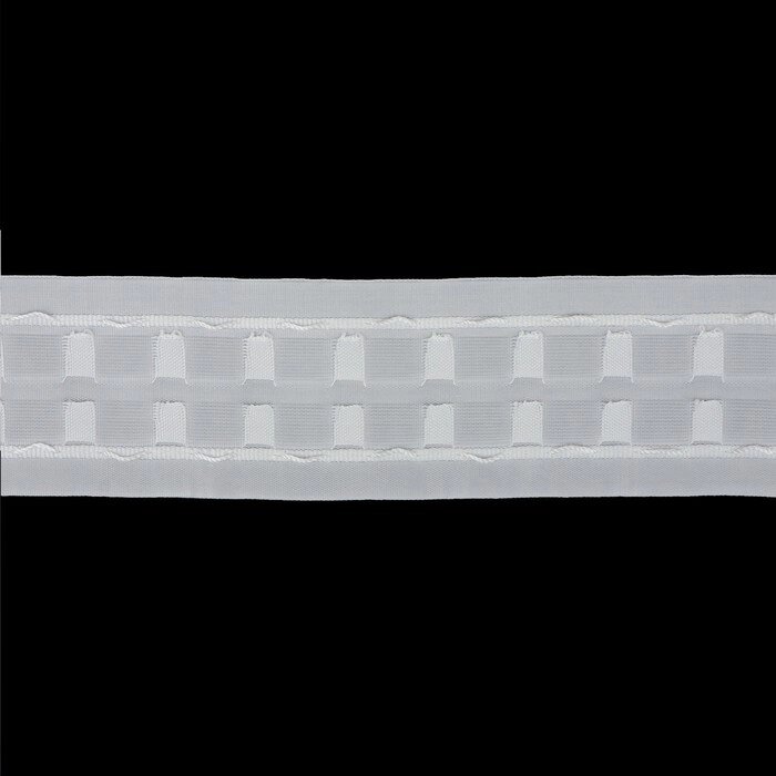 Шторная лента, матовая, 7 см, 30  1 м, цвет белый от компании Интернет - магазин Flap - фото 1