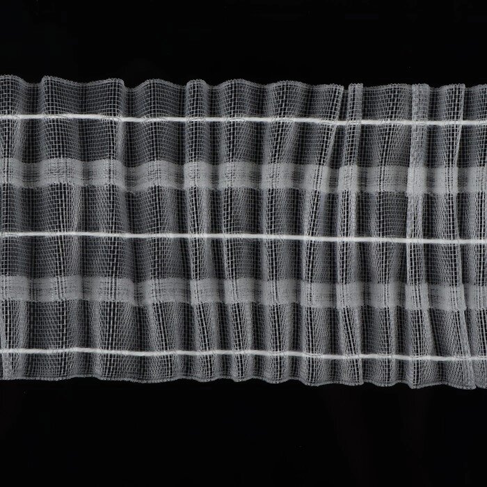 Шторная лента, органза, 7 см, 50  1 м, цвет прозрачный от компании Интернет - магазин Flap - фото 1