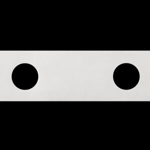 Шторная лента с отверстиями для люверсов, d = 5 см, 10 см, 50 1 м, цвет белый
