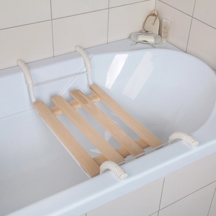 Сиденье для ванны "Классик", 4-реечное, съемное от компании Интернет - магазин Flap - фото 1