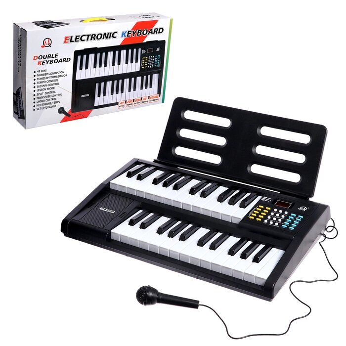 Синтезатор детский «Профи музыкант», звуковые эффекты, микрофон в комплекте, 61 клавиша от компании Интернет - магазин Flap - фото 1