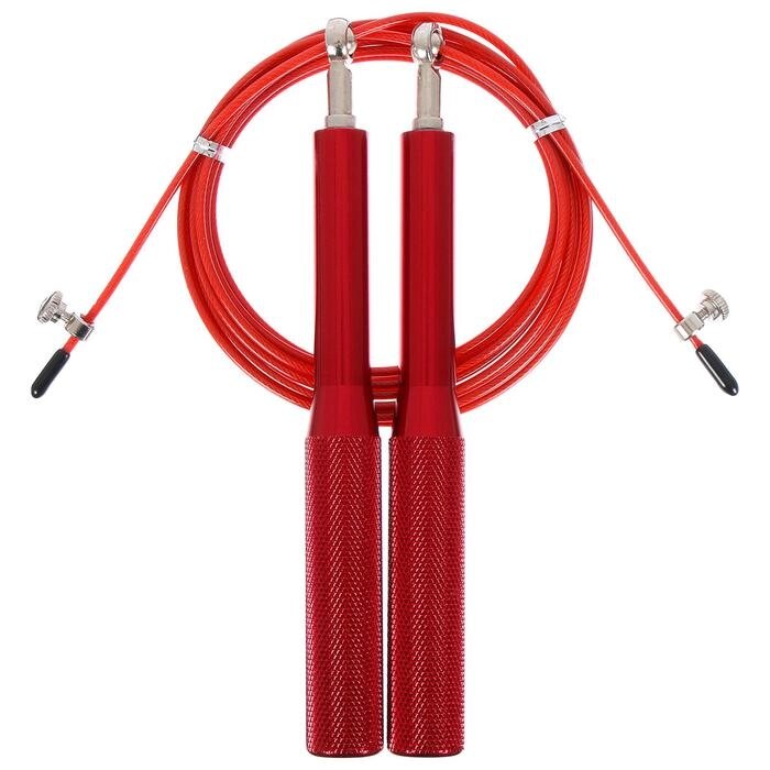Скоростная скакалка ONLYTOP, 2,8 м, цвет красный от компании Интернет - магазин Flap - фото 1