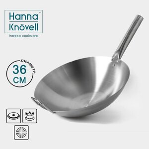 Сковорода-Wok из нержавеющей стали Hanna Knövell Chief, 6 л, d=36 см, с ручкой