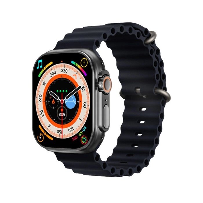 Смарт-часы, 180 мАч, IPS, 240x282, Android 5.0+, iOS 10+, ремешок силикон, черные от компании Интернет - магазин Flap - фото 1