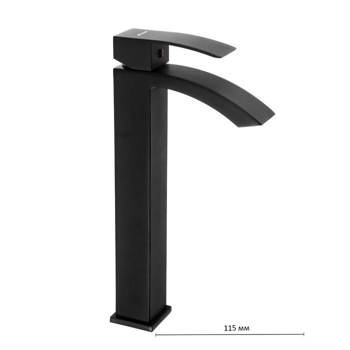 Смеситель для раковины Accoona A9123F, однорычажный, высокий, черный от компании Интернет - магазин Flap - фото 1