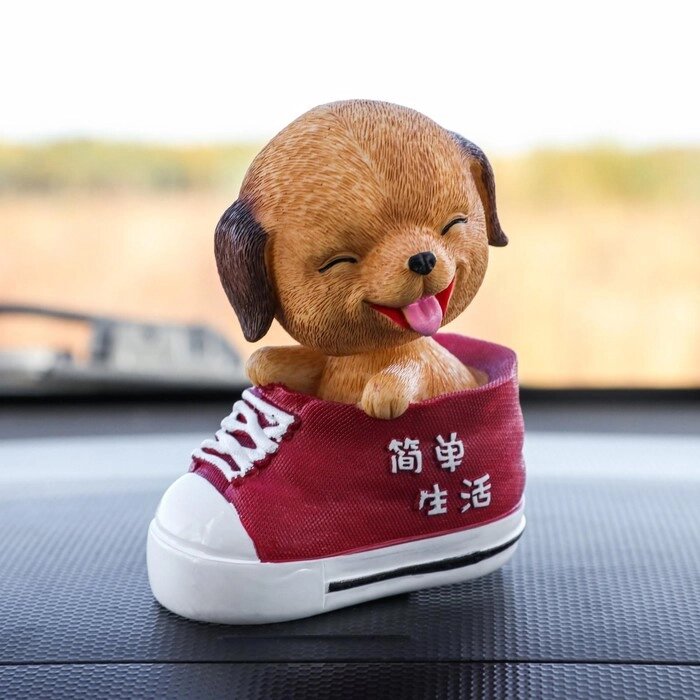 Собачка на панель авто, качающая головой, милый пес от компании Интернет - магазин Flap - фото 1