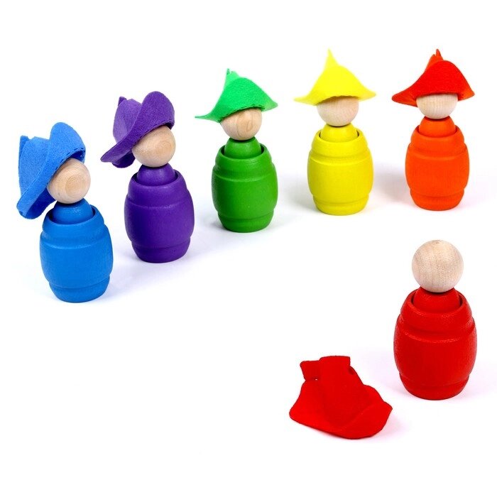 Сортер «Ребята в шляпках», 6 цветов от компании Интернет - магазин Flap - фото 1