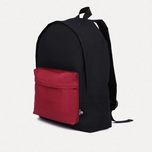 Спортивный рюкзак, TEXTURA, 20 литров, цвет чёрный/бордовый