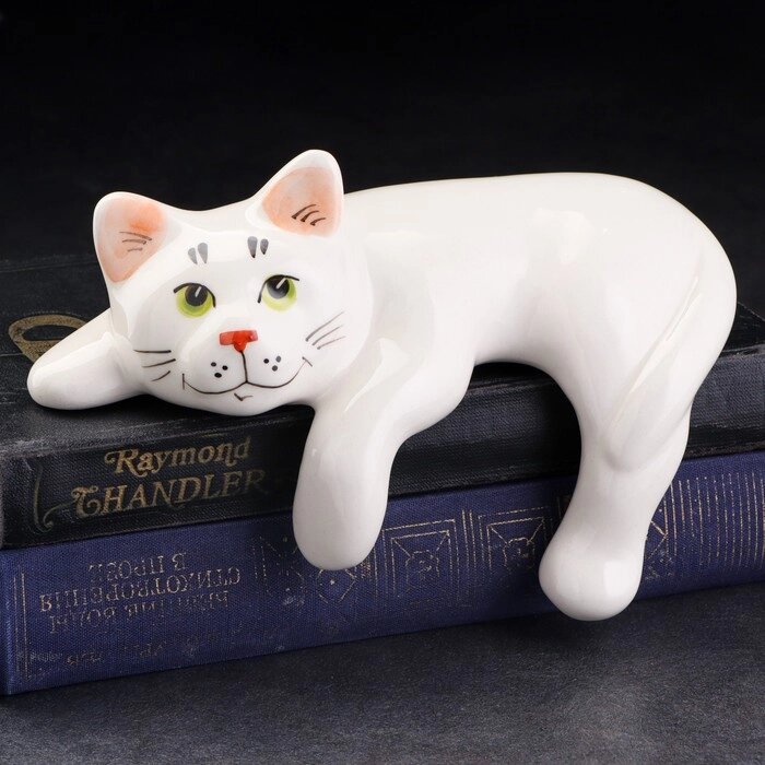 Статуэтка фарфоровая "Кот Васька белый", 17 см от компании Интернет - магазин Flap - фото 1