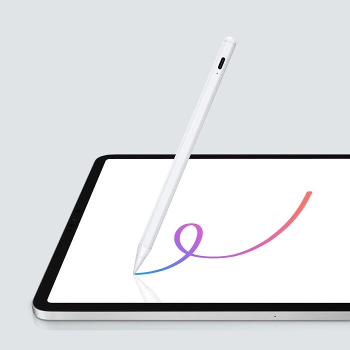 Стилус для iPad 2018-2022, 140 мАч, высокоточный, чувствительный к наклону, магнит, белый от компании Интернет - магазин Flap - фото 1