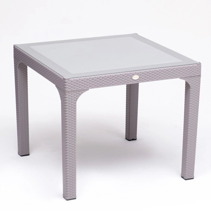Стол садовый "Дербент", 90 х 90 х 74 см, серый от компании Интернет - магазин Flap - фото 1