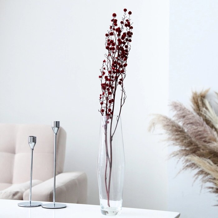 Сухие цветы «Молочай Миля» , 25 г, длина — 70 см, цвет красный от компании Интернет - магазин Flap - фото 1