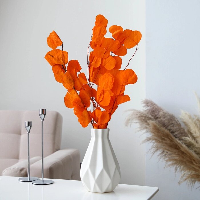 Сухоцвет персикого дерева, 50 г, длина — 70 см, цвет оранжевый от компании Интернет - магазин Flap - фото 1