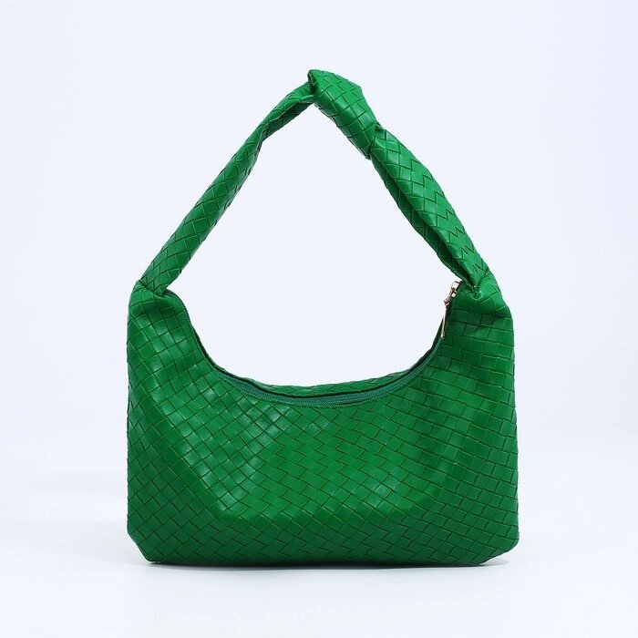 Сумка-багет на молнии, цвет зелёный от компании Интернет - магазин Flap - фото 1
