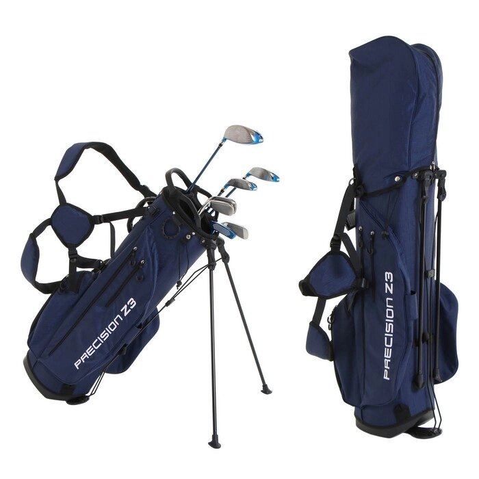 Сумка для гольфа PGM, для клюшек, отверстие 18х21 см, 125х30х33 см, темно-синяя от компании Интернет - магазин Flap - фото 1