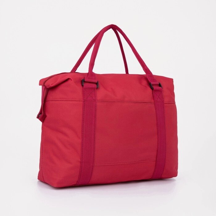 Сумка дорожная на молнии, наружный карман, цвет красный от компании Интернет - магазин Flap - фото 1