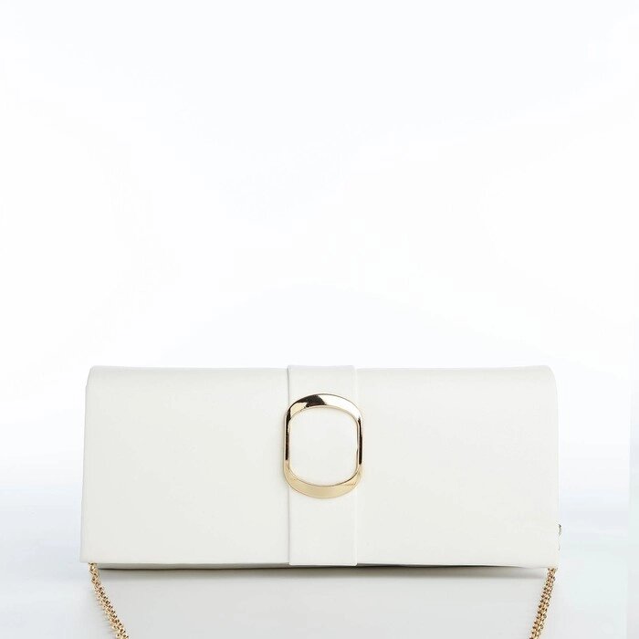 Сумка-клатч на магните, цвет белый от компании Интернет - магазин Flap - фото 1