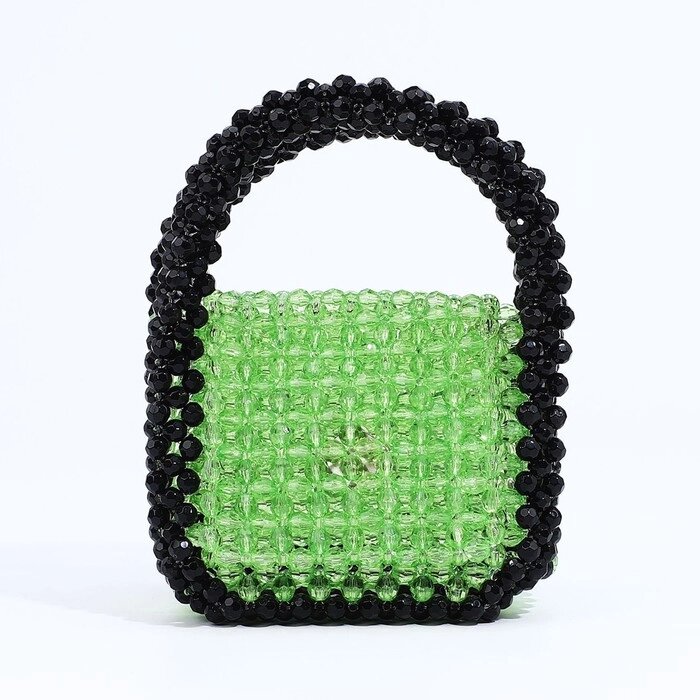 Сумка-клатч на магните, длинный ремень, цвет зелёный от компании Интернет - магазин Flap - фото 1