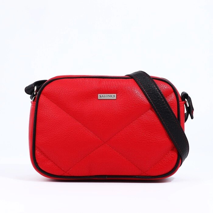 Сумка кросс-боди "Саломея" на молнии, наружный карман, цвет красный от компании Интернет - магазин Flap - фото 1