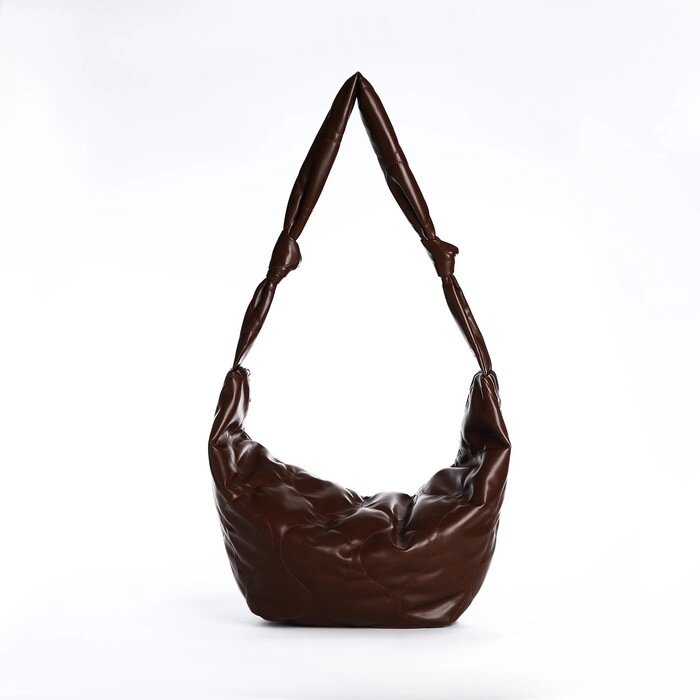 Сумка-мешок, отдел на молнии, цвет коричневый от компании Интернет - магазин Flap - фото 1