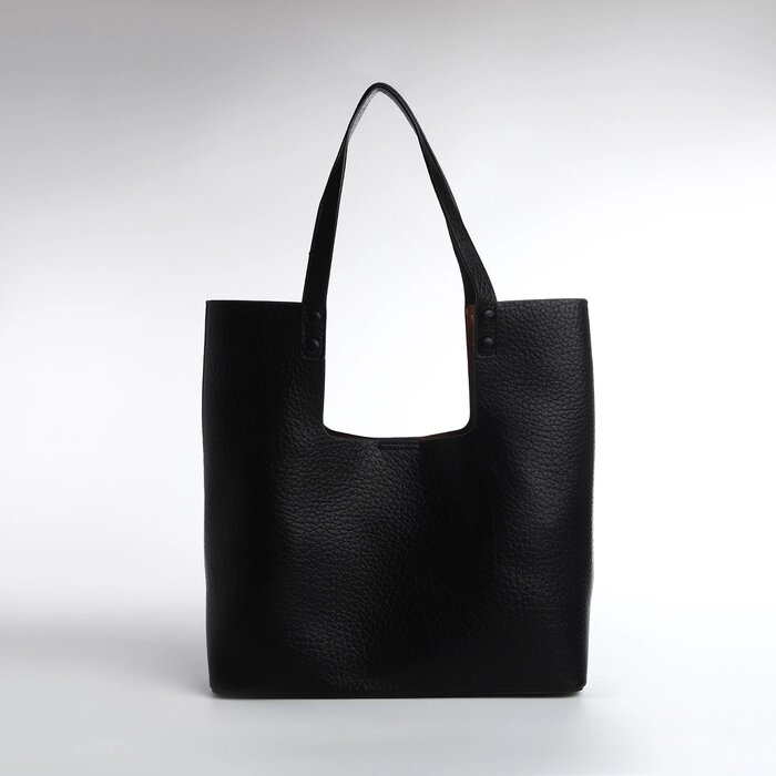Сумка-мешок женская на магните, косметичка, цвет чёрный от компании Интернет - магазин Flap - фото 1