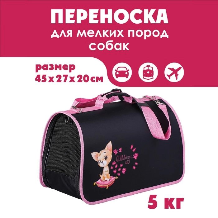 Сумка-переноска раскладная, каркасная Glamorous bag 45x27x20 см от компании Интернет - магазин Flap - фото 1
