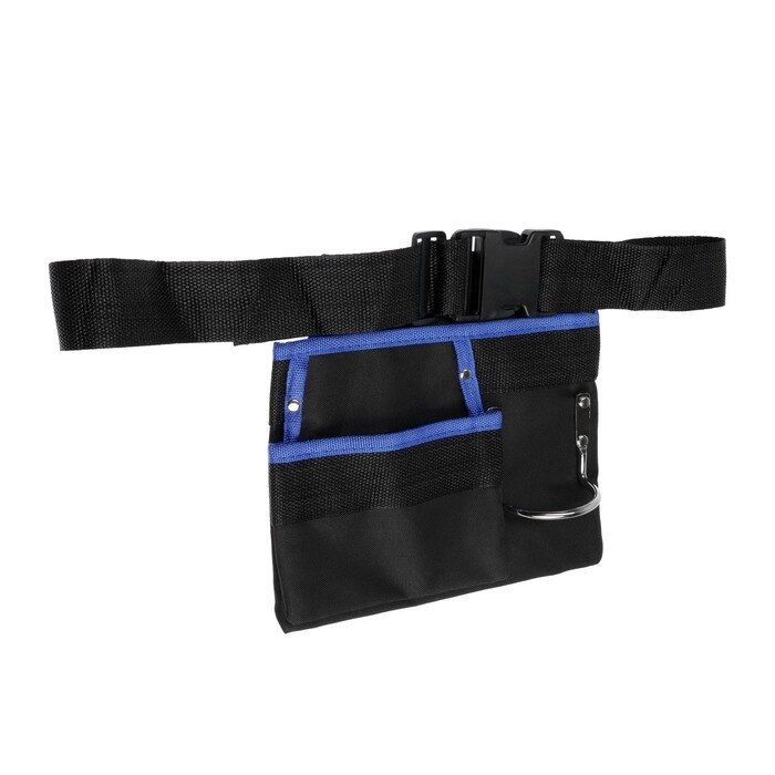 Сумка-пояс ТУНДРА, одинарная, держатель для молотка, 3 кармана от компании Интернет - магазин Flap - фото 1