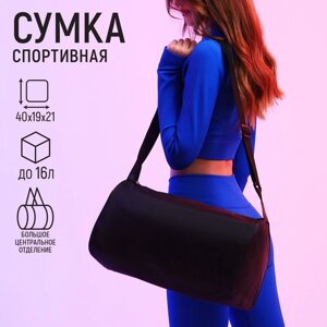 Сумка спортивная классика, 40х21х19 см, отдел на молнии, цвет чёрный