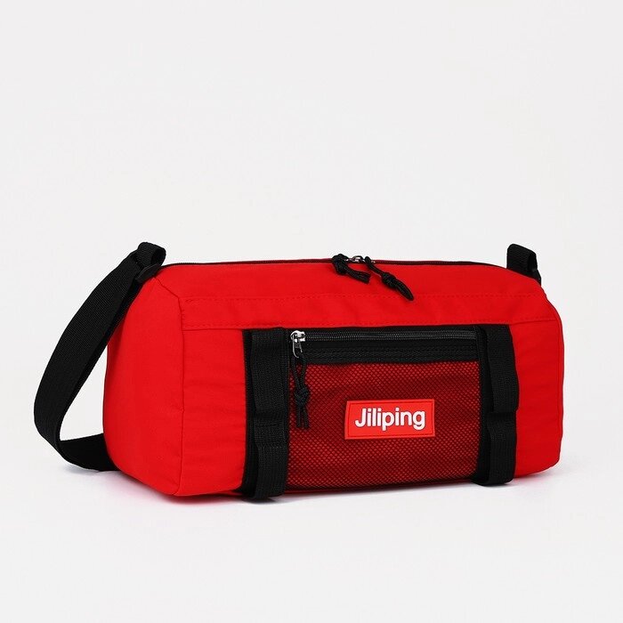 Сумка спортивная на молнии, наружный карман, цвет красный от компании Интернет - магазин Flap - фото 1