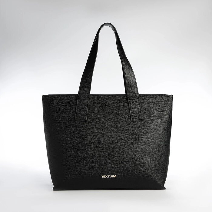 Сумка женская TEXTURA, шопер, большой размер, цвет чёрный от компании Интернет - магазин Flap - фото 1