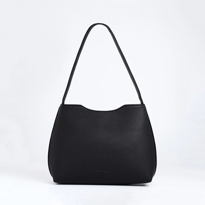 Сумка женская TEXTURA, тоут, средний размер, цвет чёрный от компании Интернет - магазин Flap - фото 1