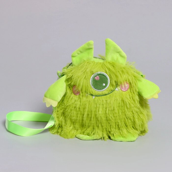 Сумочка "Монстрик", 18 см, цвет зелёный от компании Интернет - магазин Flap - фото 1