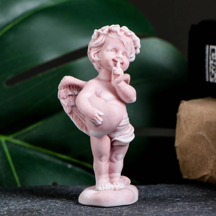 Сувенир "Ангелочек стоящий с сердечком" 8см от компании Интернет - магазин Flap - фото 1
