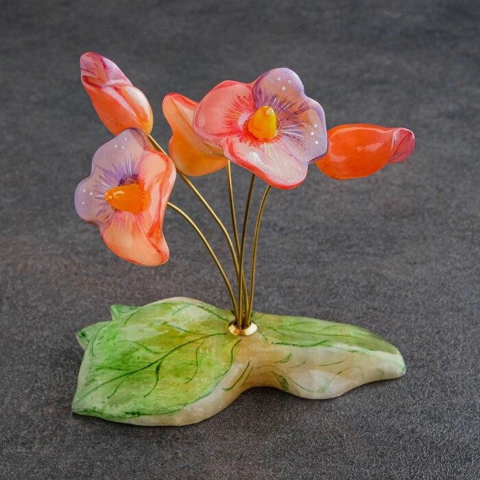 Сувенир "Букет", 5 цветков,с росписью от компании Интернет - магазин Flap - фото 1