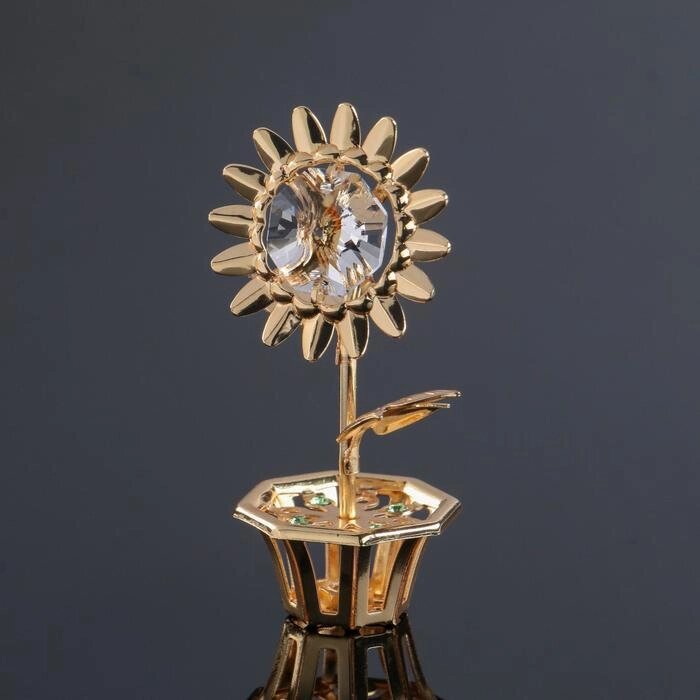 Сувенир «Цветочек", с кристаллами от компании Интернет - магазин Flap - фото 1